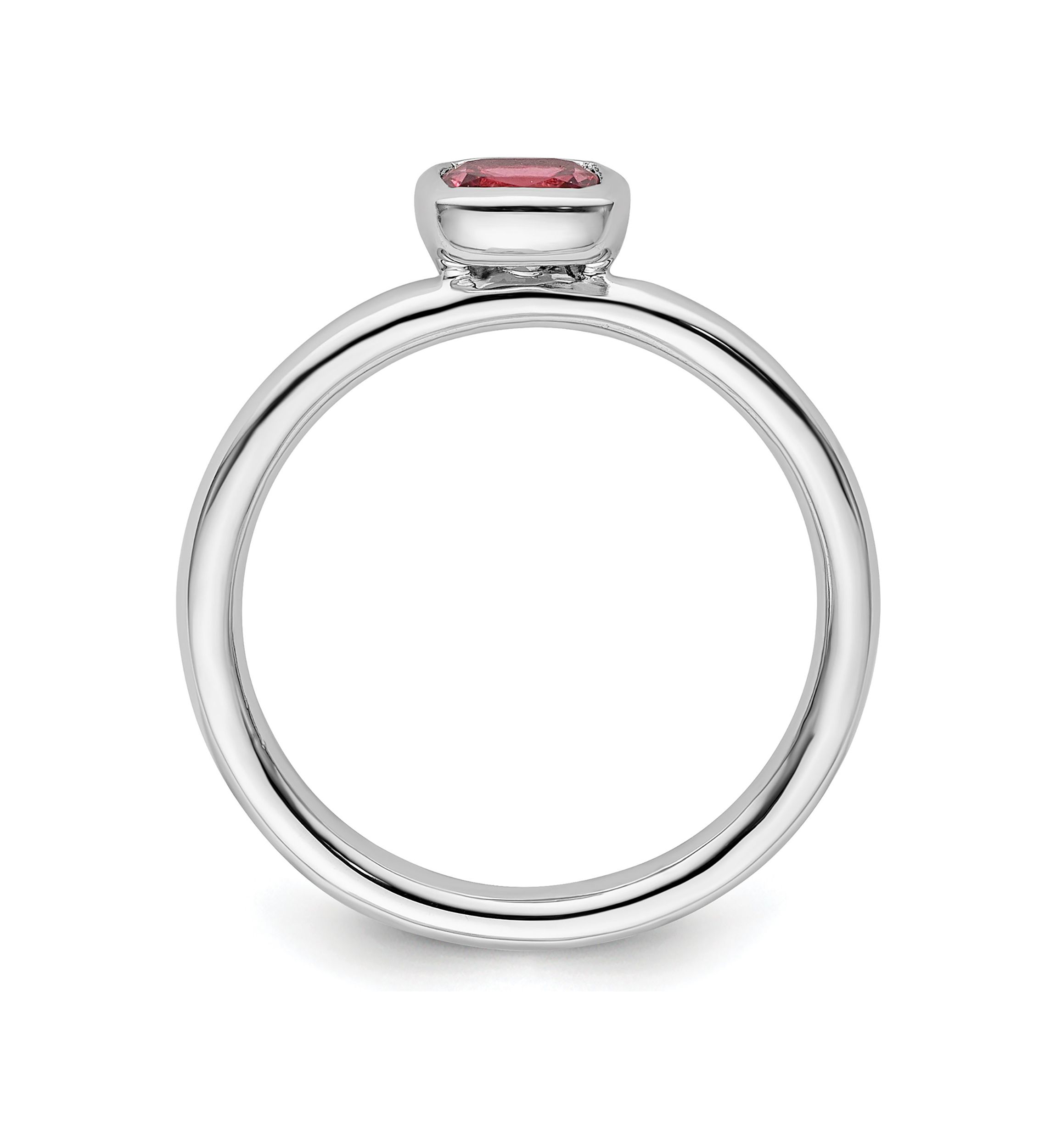 1/2 ct. t.w. Cushion-cut Pink Tourmaline Ring in Sterling Silver