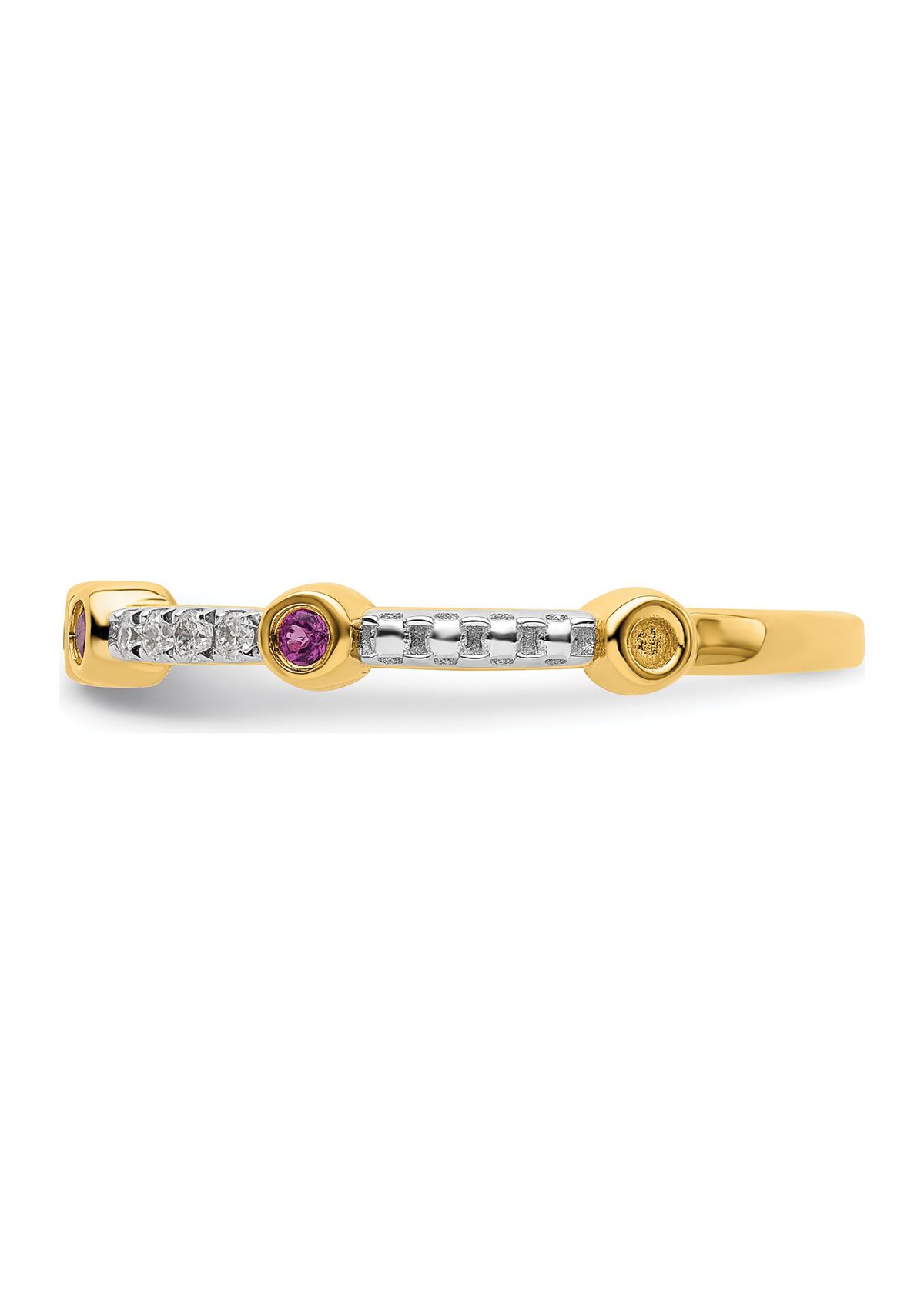 Belk & Co. 1/5 ct. t.w. Rhodolite Garnet and 1/10 ct. t.w. Diamond ...