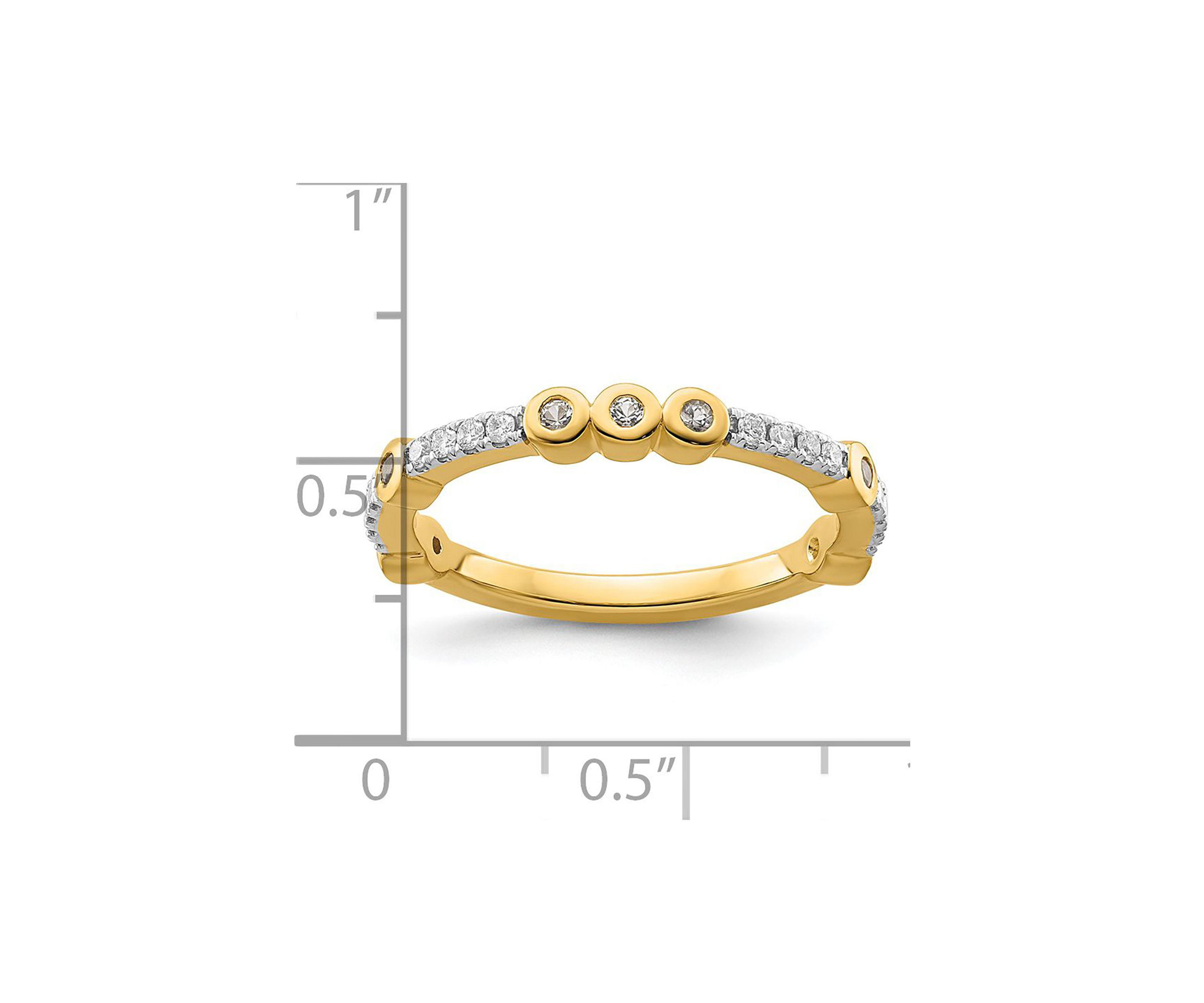 1/5 ct. t.w. White Topaz and 1/10 ct. t.w. Diamond Stackable Expressions Ring in 14K Gold