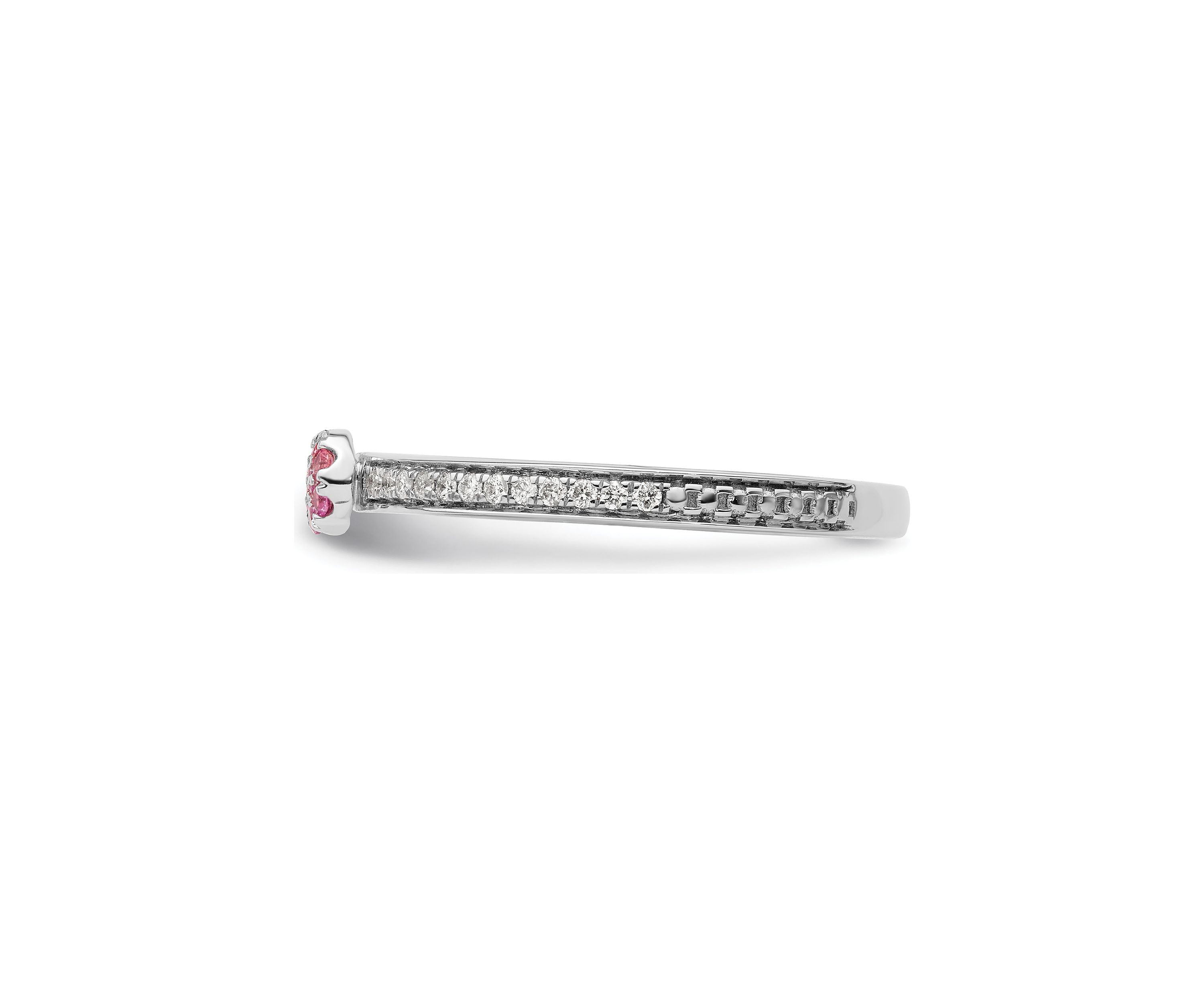 0.075 ct. t.w. Pink Tourmaline and 1/8 ct. t.w. Diamond Stackable Expressions Ring in 14K Gold
