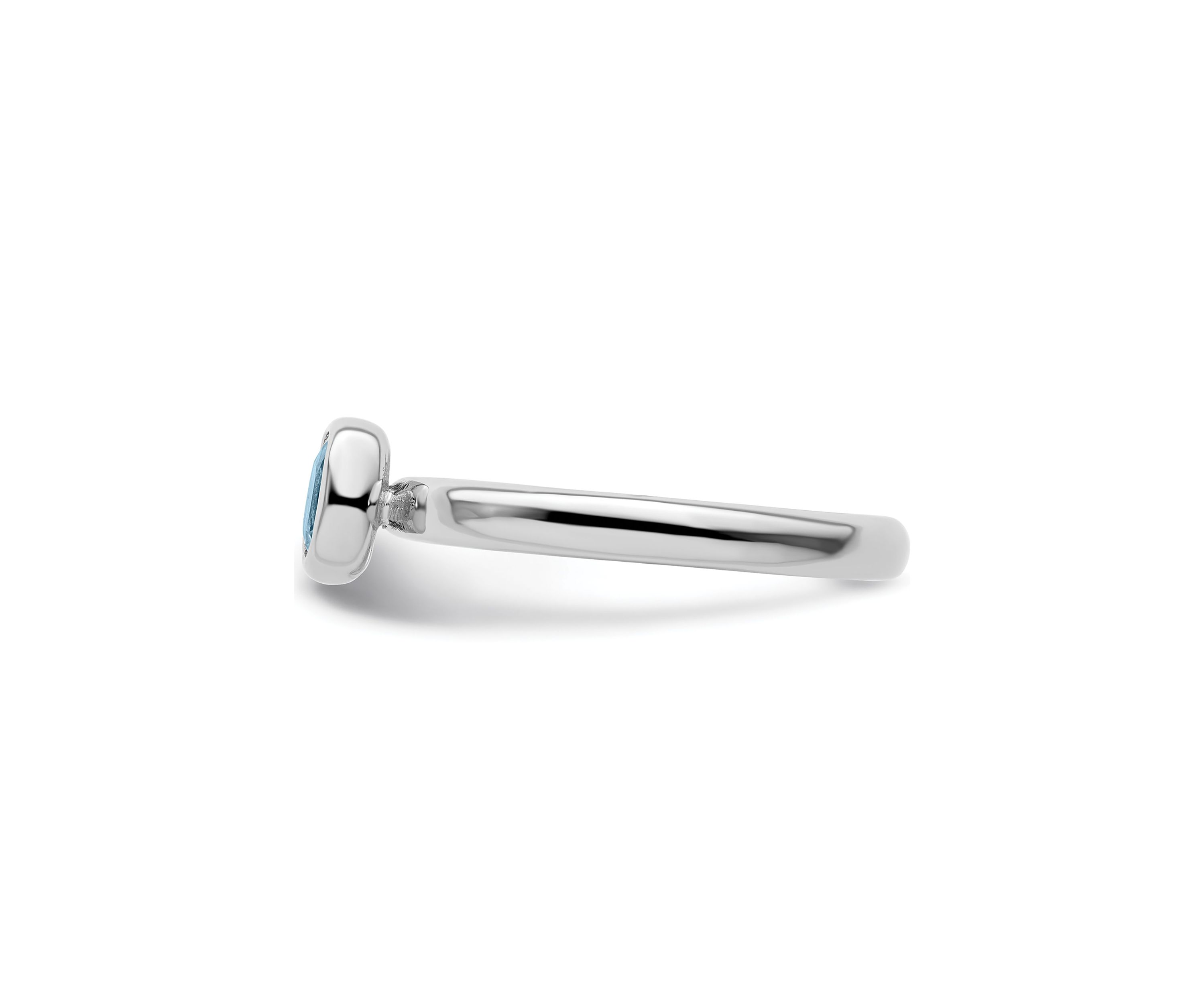 1/2 ct. t.w. Cushion-cut Aquamarine Stackable Expressions Ring in Sterling Silver