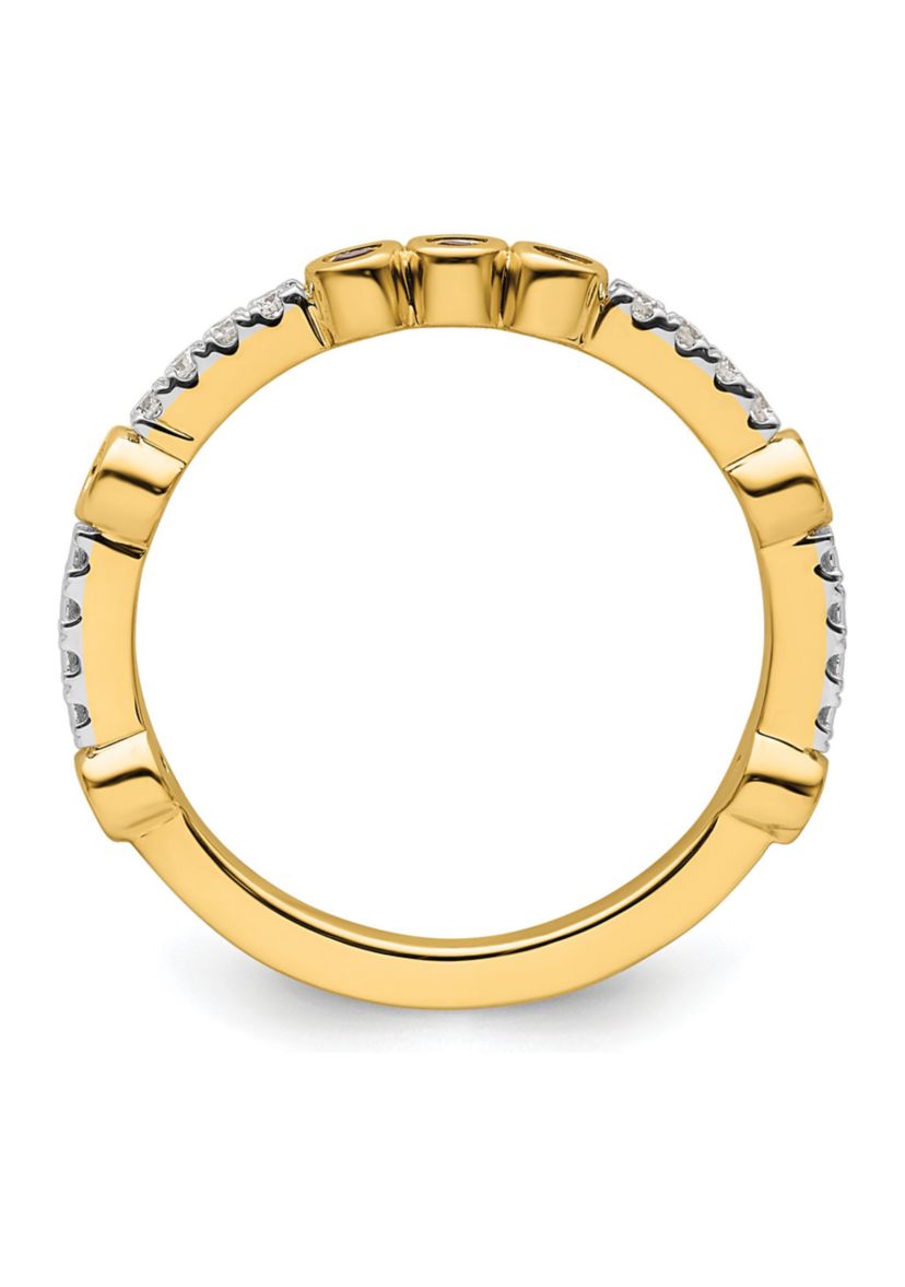 1/5 ct. t.w. Amethyst and 1/10 ct. t.w. Diamond Stackable Expressions Ring in 14K Gold