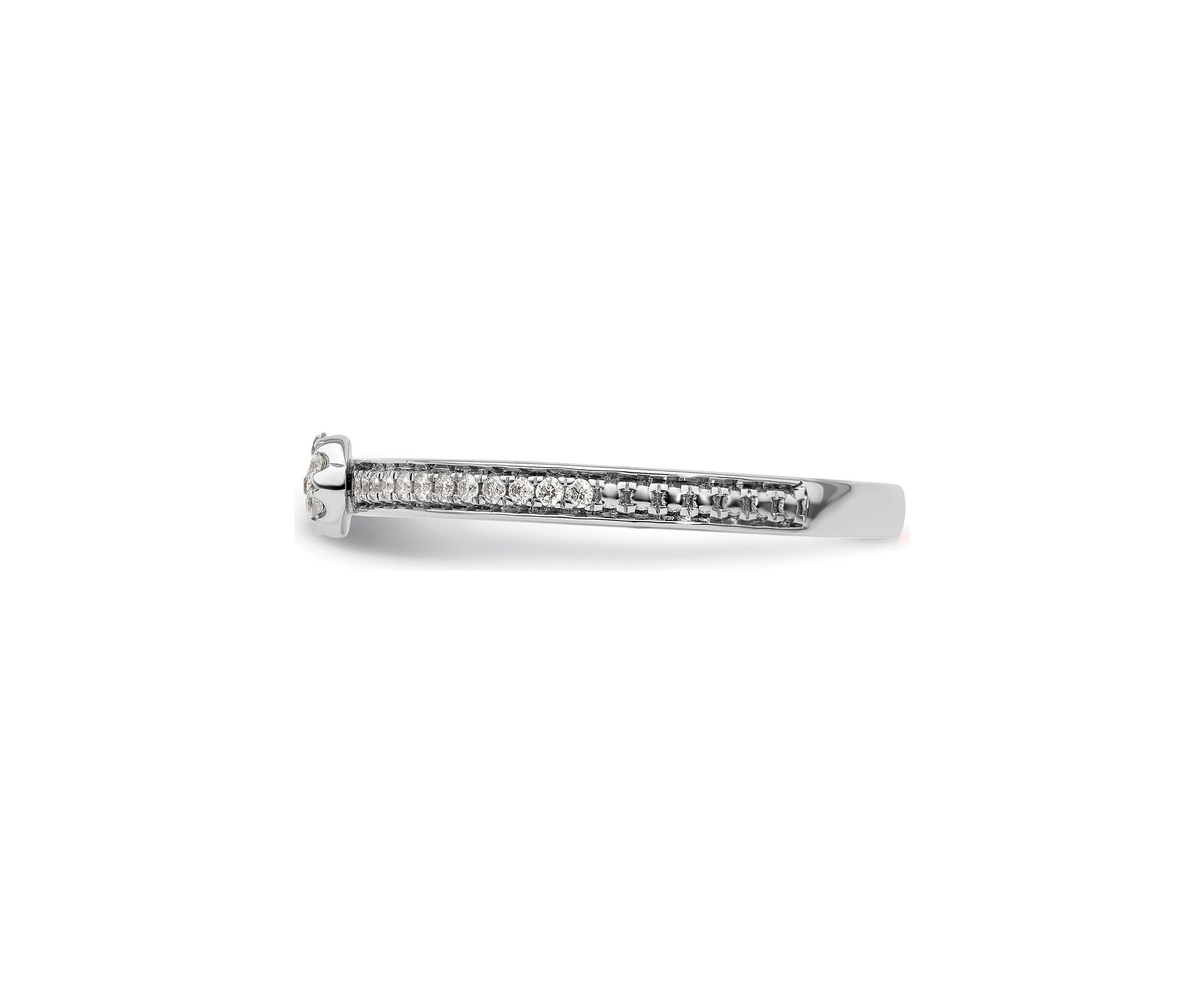1/10 ct. t.w. White Topaz and 1/8 ct. t.w. Diamond Stackable Expressions Ring in 14K Gold