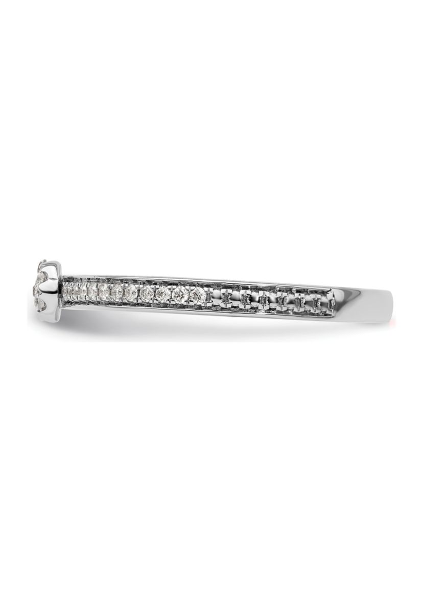 1/10 ct. t.w. White Topaz and 1/8 ct. t.w. Diamond Stackable Expressions Ring in 14K Gold