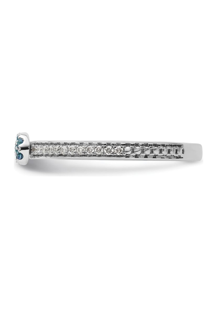 Belk & Co. 0.075 ct. t.w. Blue Topaz and 1/8 ct. t.w. Diamond