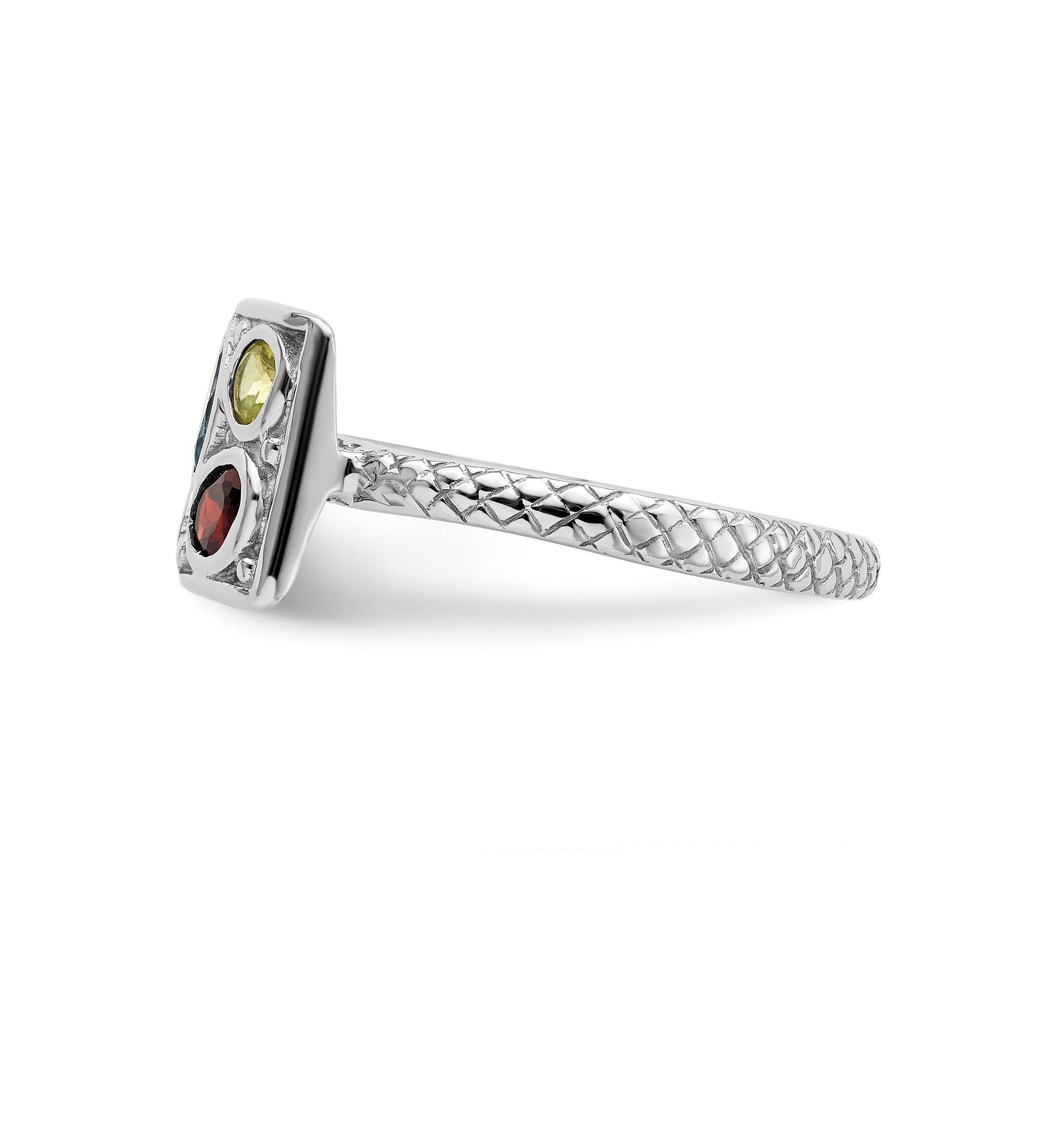 7/8 ct. t.w. Gemstone Stackable Expressions Ring in Sterling Silver