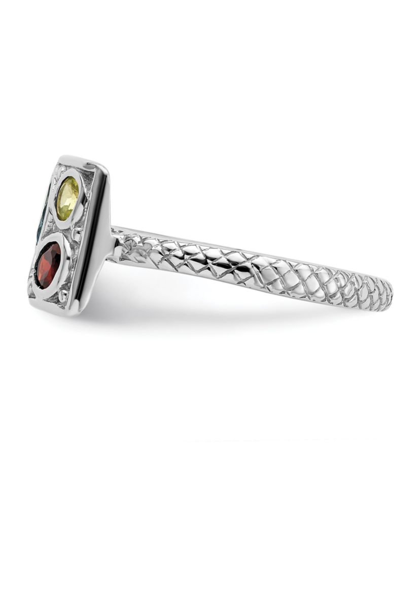 7/8 ct. t.w. Gemstone Stackable Expressions Ring in Sterling Silver