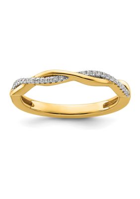 0.084 ct. t.w. Diamonds Stackable Expressions Twist Ring 14K Gold