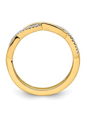 0.084 ct. t.w. Diamonds Stackable Expressions Twist Ring 14K Gold