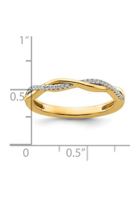 0.084 ct. t.w. Diamonds Stackable Expressions Twist Ring 14K Gold