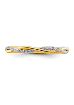 0.084 ct. t.w. Diamonds Stackable Expressions Twist Ring 14K Gold