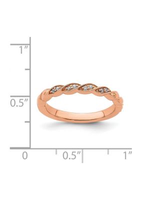 0.04 ct. t.w. Diamonds Stackable Expressions Twist Ring 14K Gold
