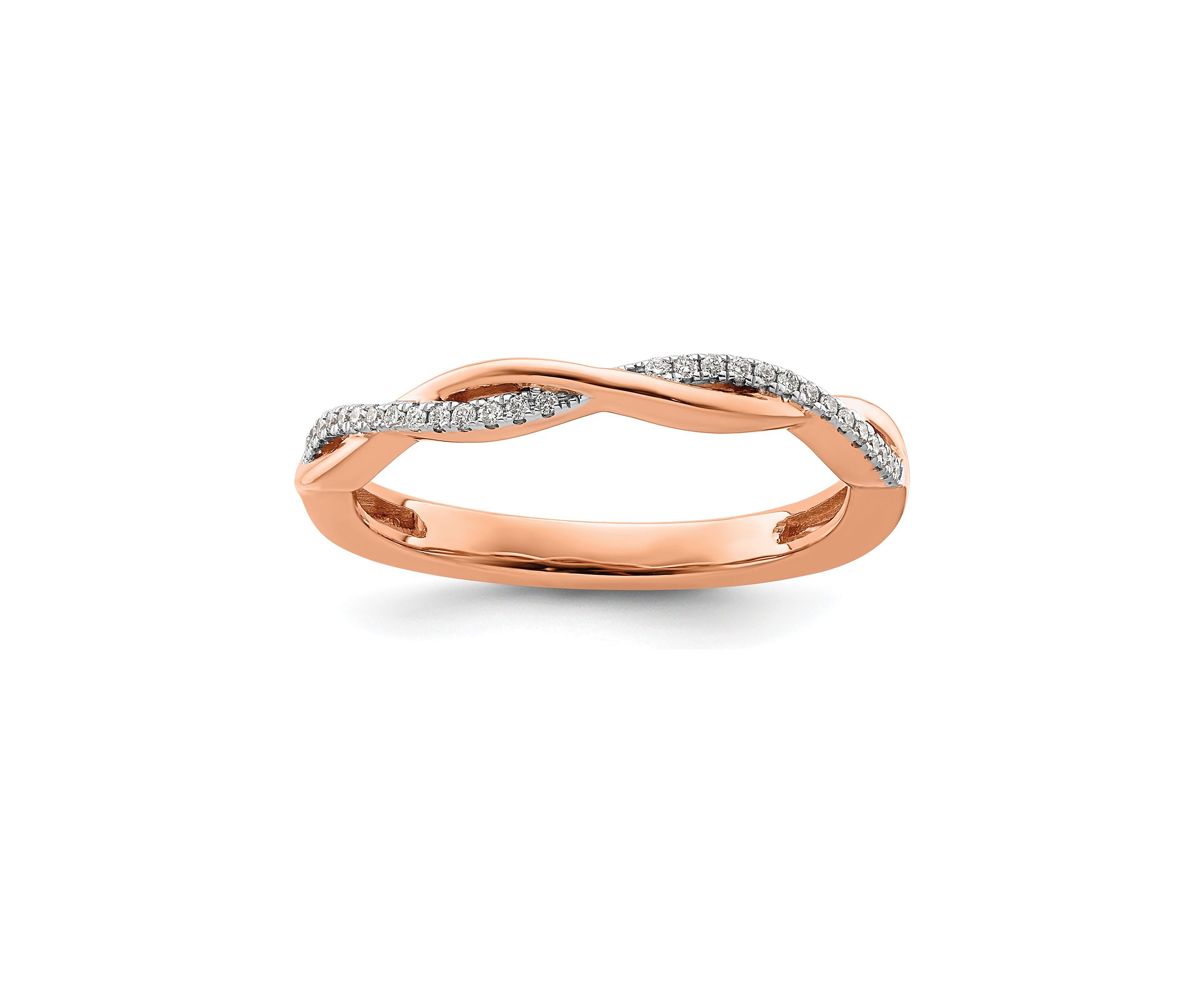 0.084 ct. t.w. Diamonds Stackable Expressions Twist Ring in 14K Gold