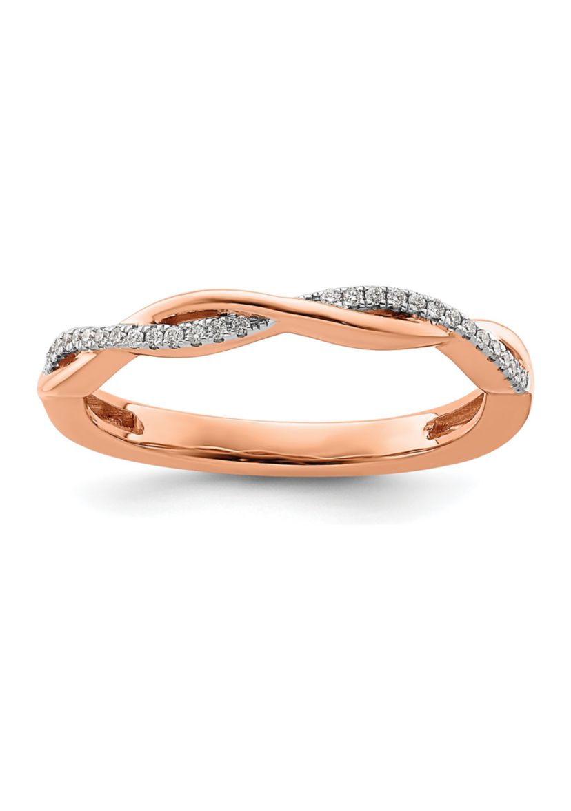 0.084 ct. t.w. Diamonds Stackable Expressions Twist Ring in 14K Gold