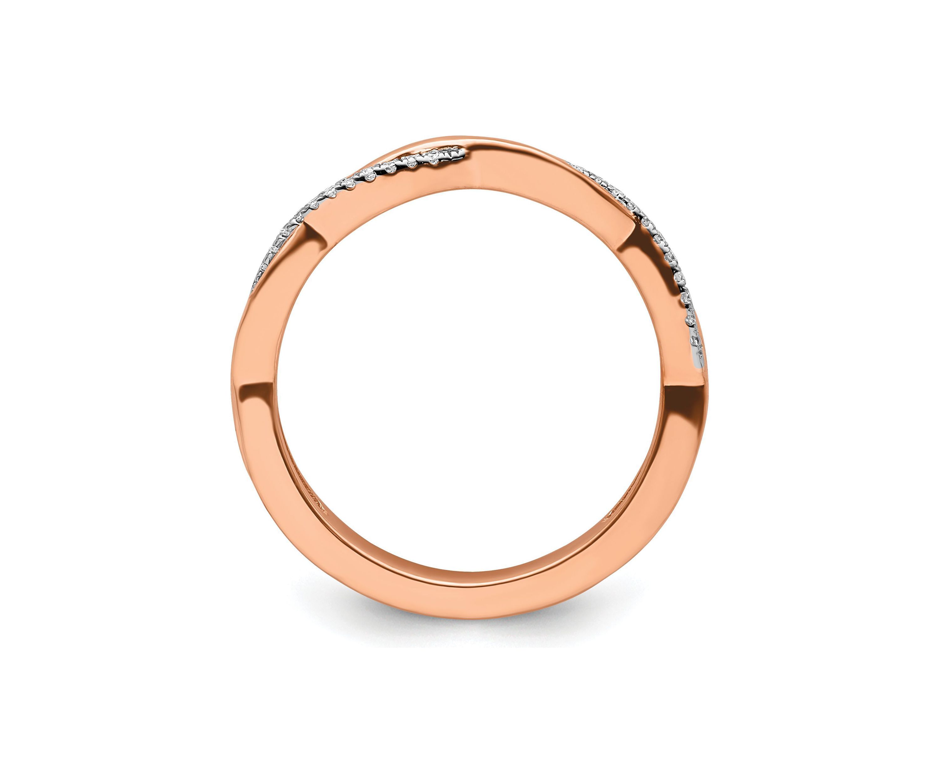 0.084 ct. t.w. Diamonds Stackable Expressions Twist Ring in 14K Gold