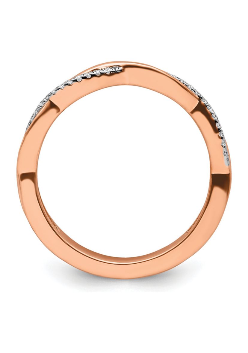 0.084 ct. t.w. Diamonds Stackable Expressions Twist Ring in 14K Gold