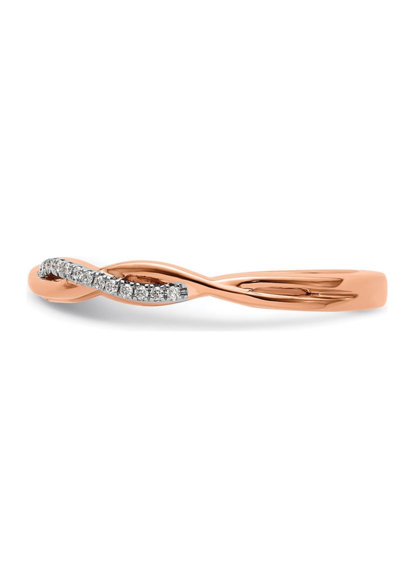 0.084 ct. t.w. Diamonds Stackable Expressions Twist Ring in 14K Gold