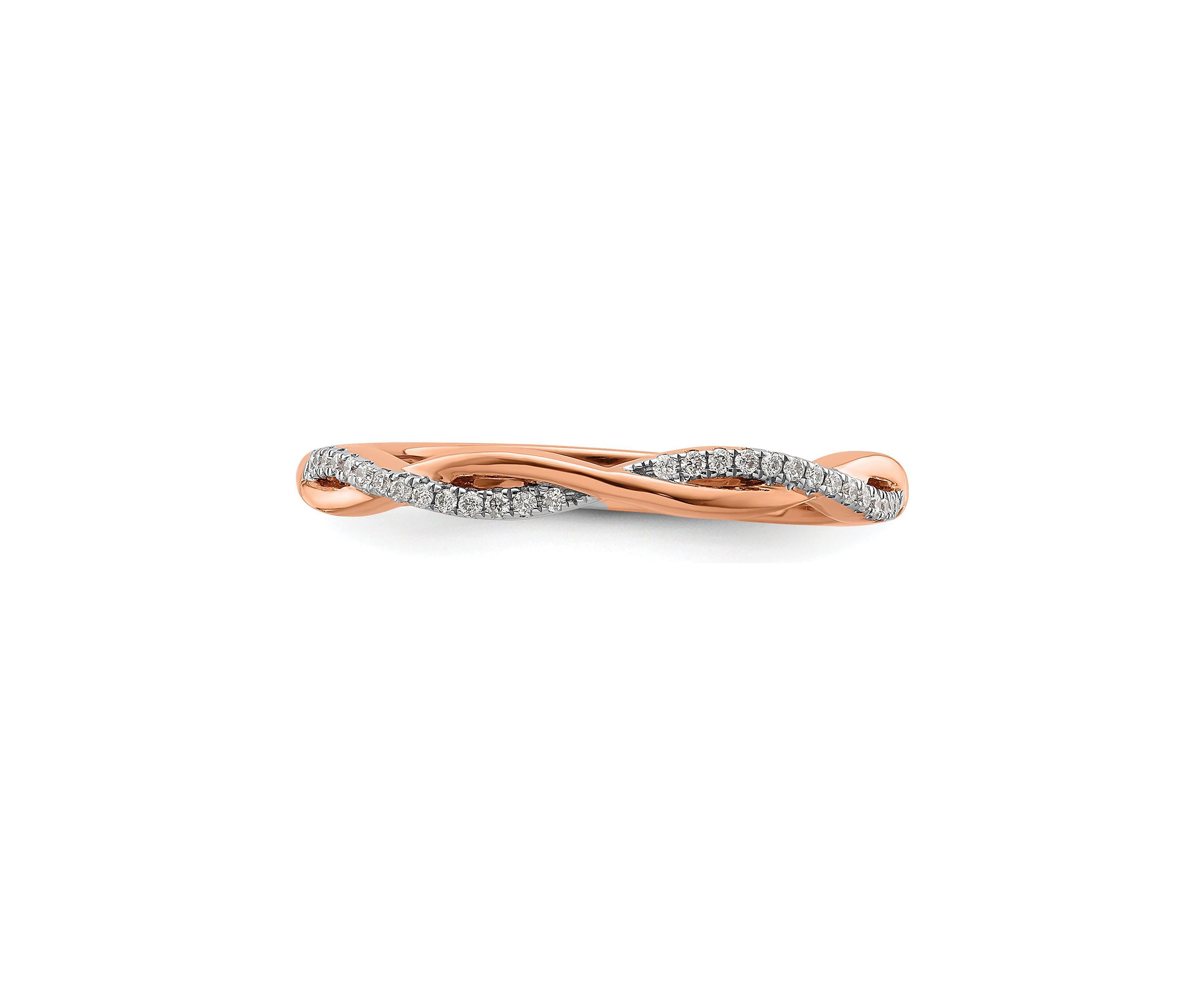 0.084 ct. t.w. Diamonds Stackable Expressions Twist Ring in 14K Gold