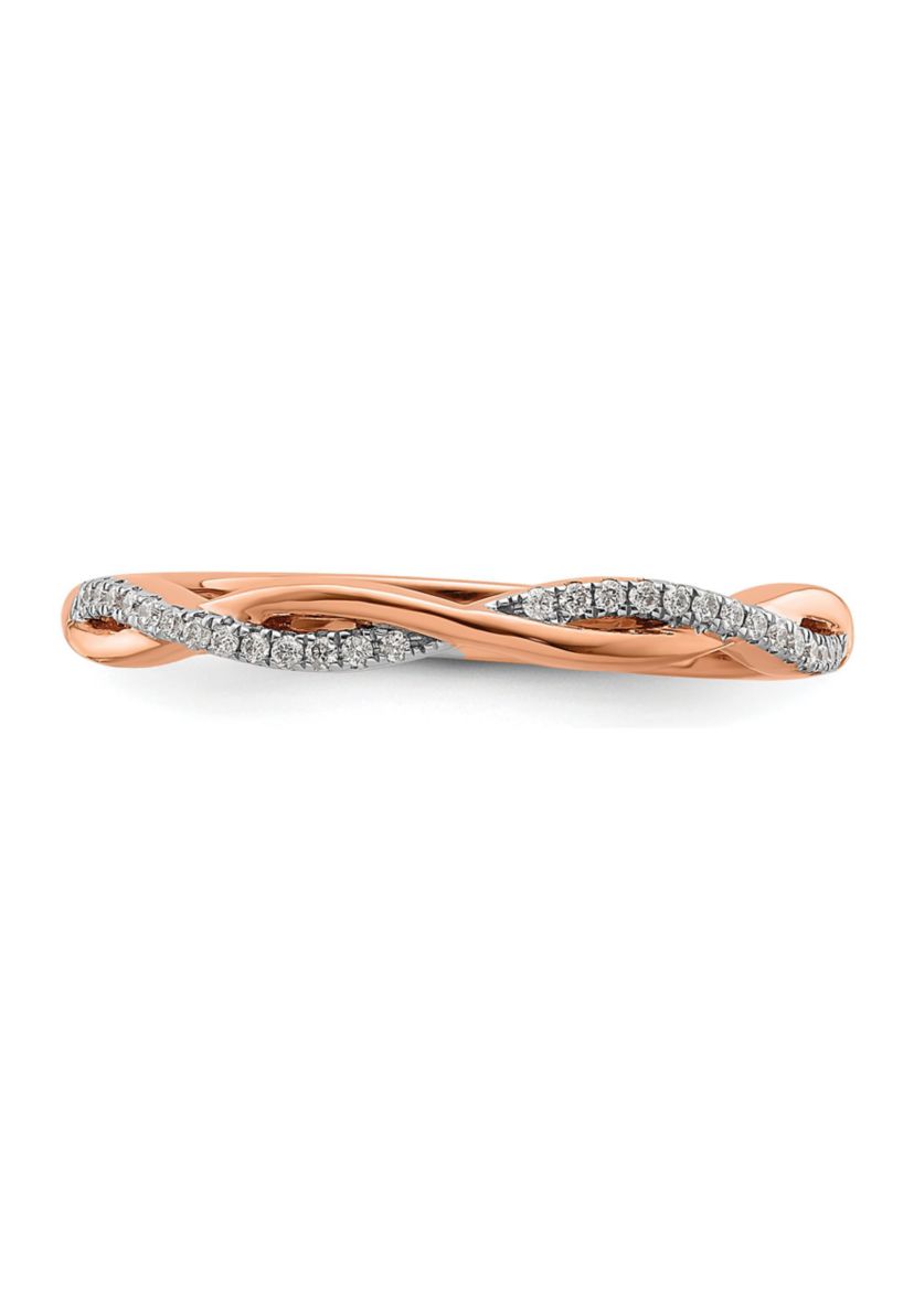 0.084 ct. t.w. Diamonds Stackable Expressions Twist Ring in 14K Gold