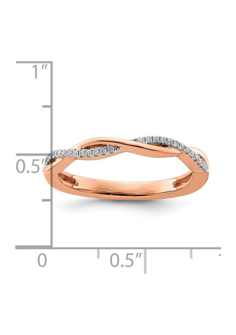 0.084 ct. t.w. Diamonds Stackable Expressions Twist Ring in 14K Gold