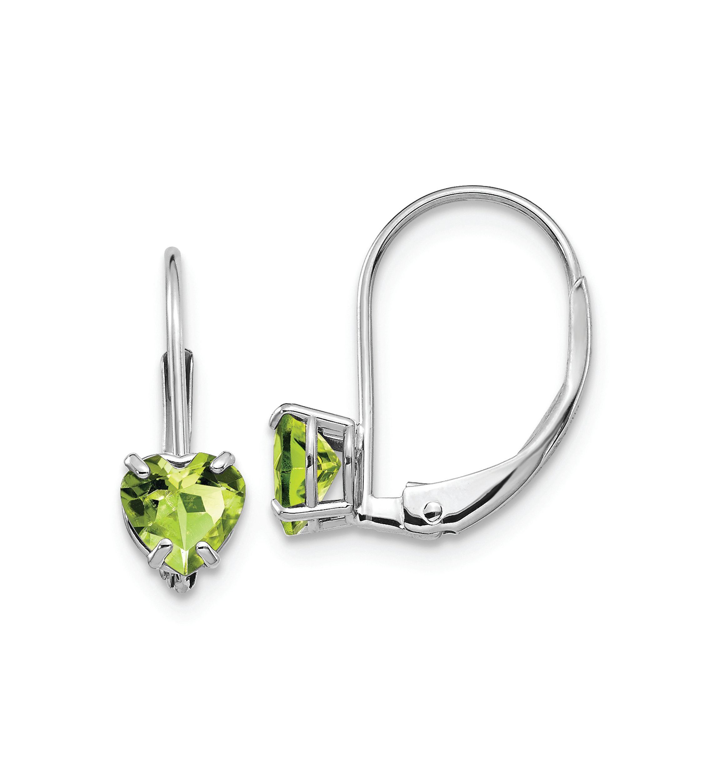3/4 ct. t.w. Citrine 5mm Heart Leverback Earrings in 14K Gold
