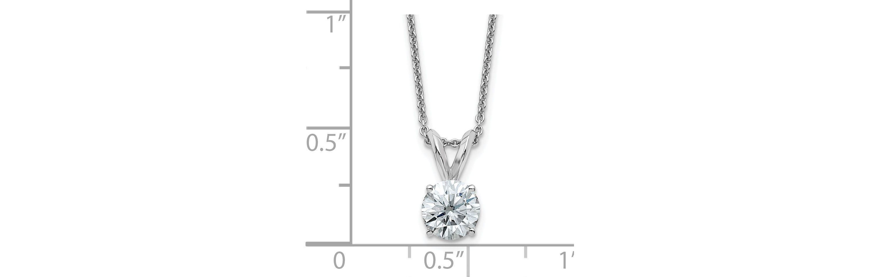 1 ct. t.w. Moissanite Solitaire Necklace in 14K Gold