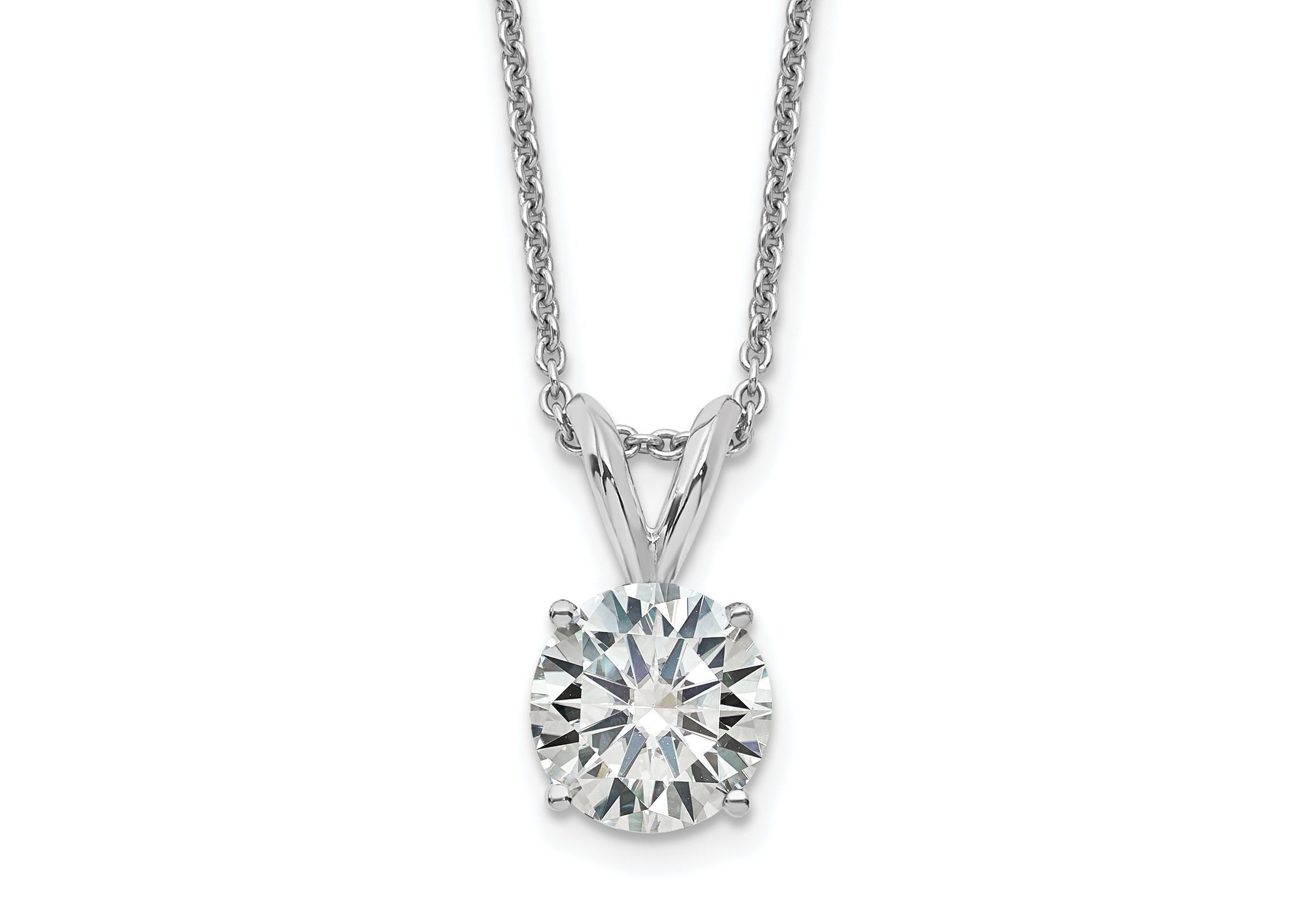 1.45 ct. t.w. Moissanite Solitaire Necklace in 14K Gold