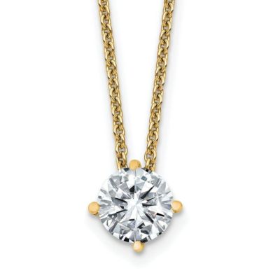 Belk & Co 3/4 ct. t.w. Moissanite Solitaire Necklace in 14K Gold, Yellow