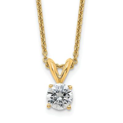 Belk & Co 3/8 ct. t.w. Moissanite Solitaire Necklace in 14K Gold, Yellow