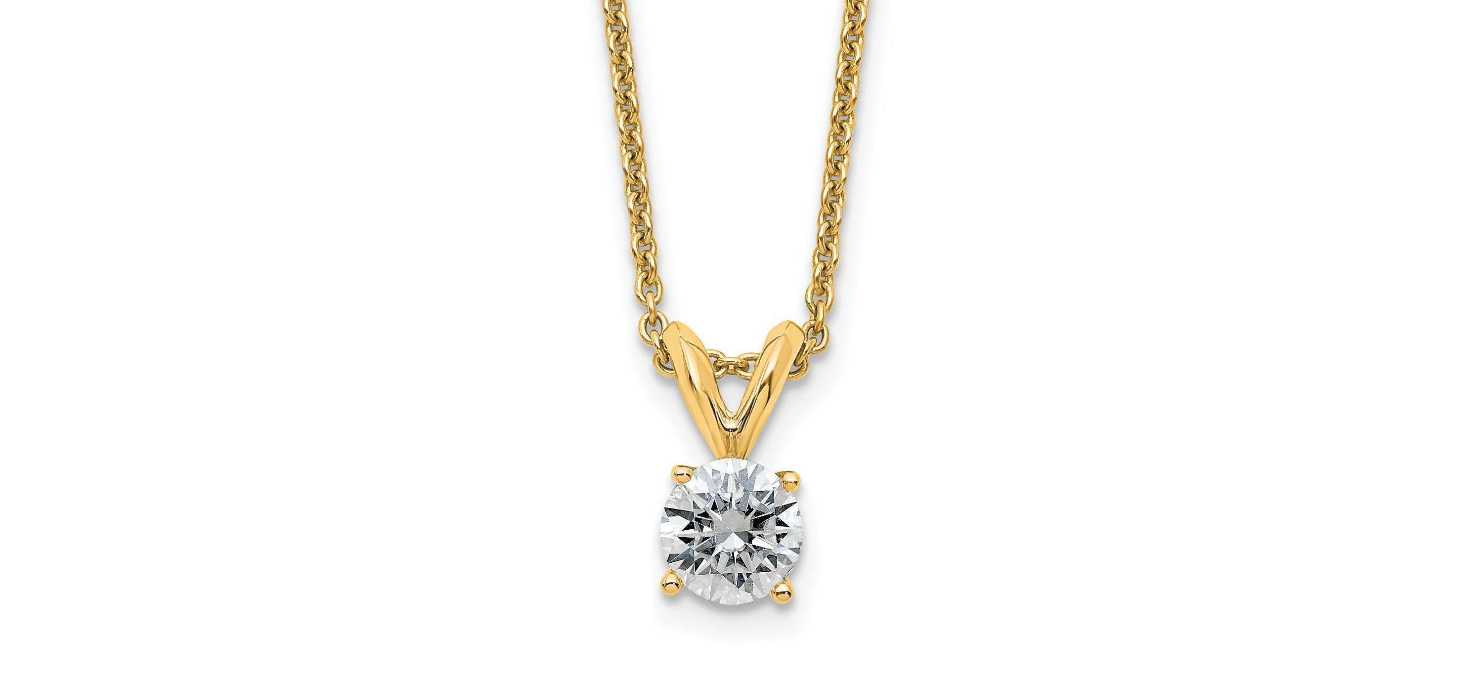 3/8 ct. t.w. Moissanite Solitaire Necklace in 14K Gold