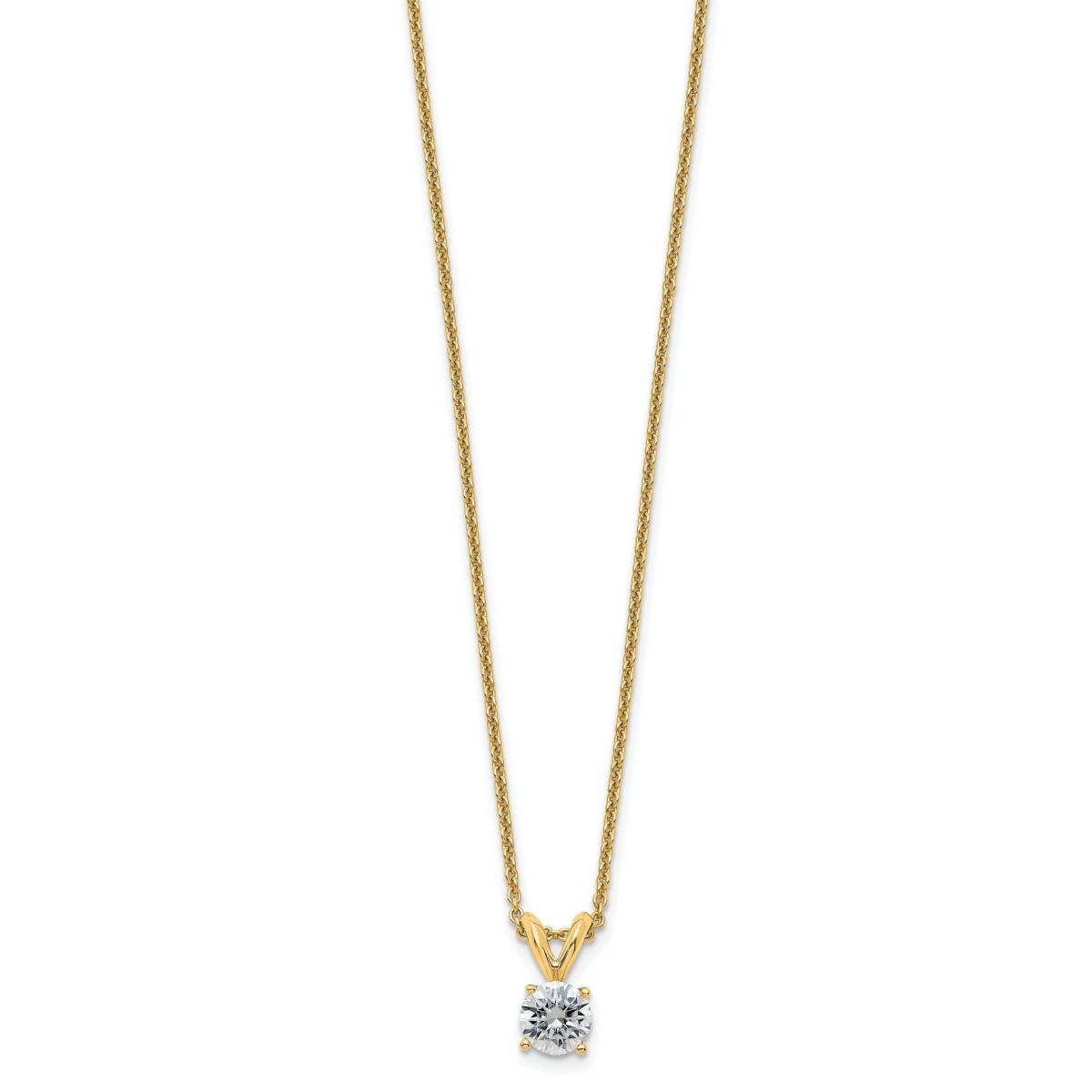 3/8 ct. t.w. Moissanite Solitaire Necklace in 14K Gold