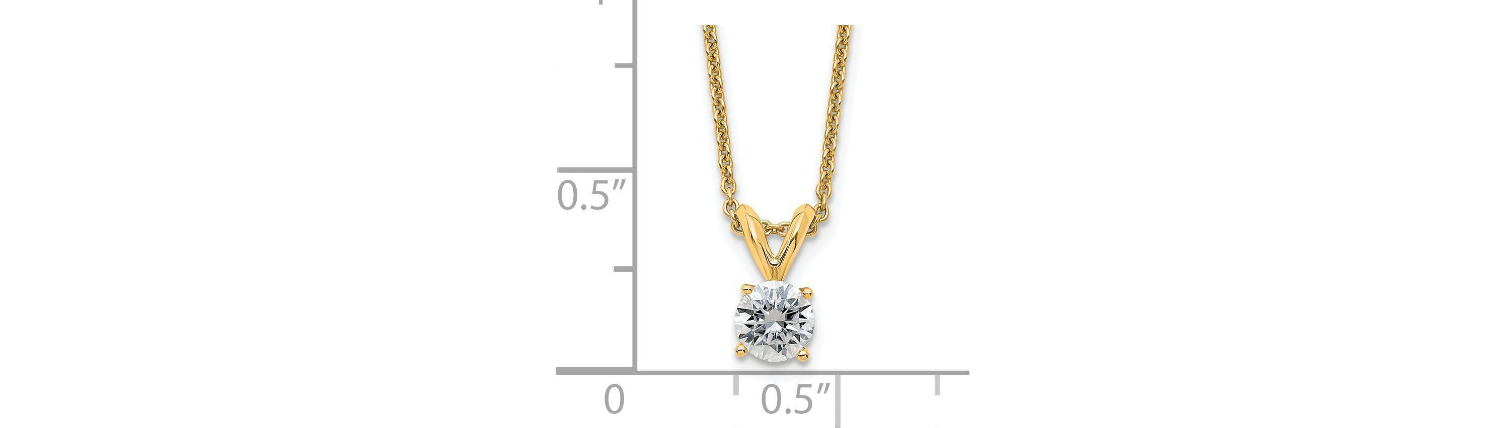 3/8 ct. t.w. Moissanite Solitaire Necklace in 14K Gold