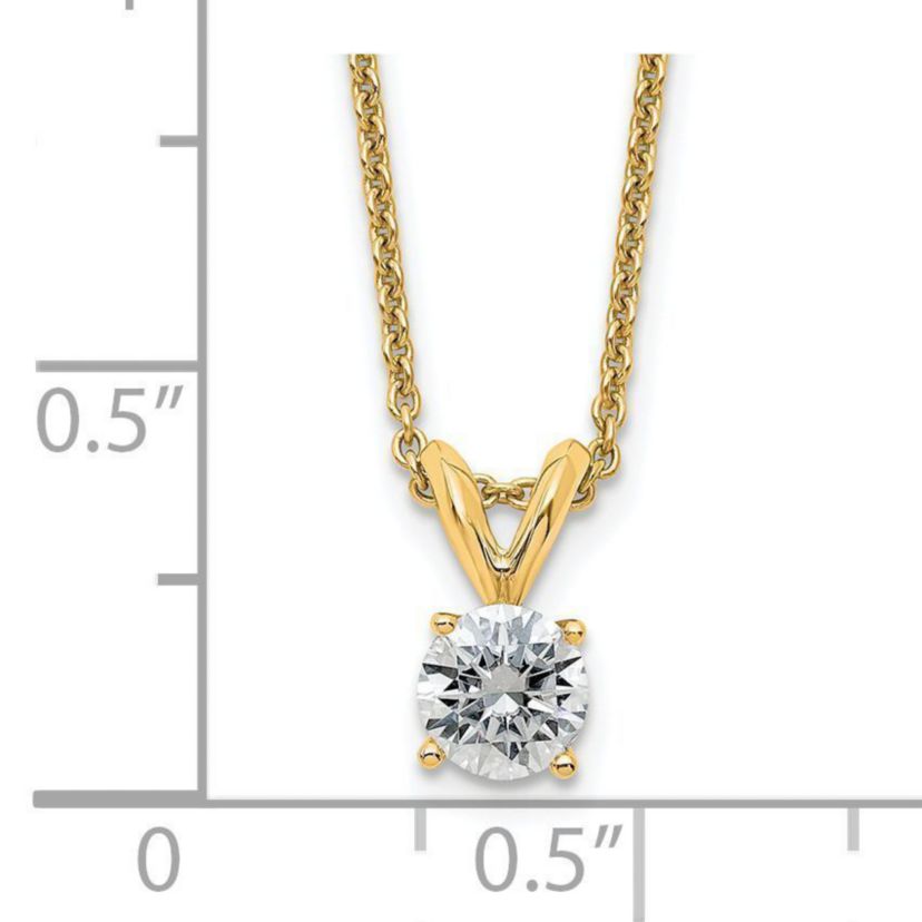3/8 ct. t.w. Moissanite Solitaire Necklace in 14K Gold