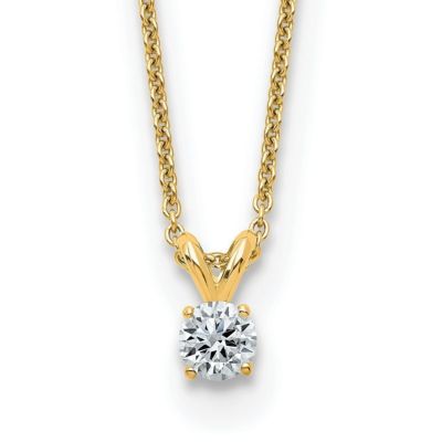 Belk & Co 1/5 ct. t.w. Moissanite Solitaire Necklace in 14K Gold, Yellow