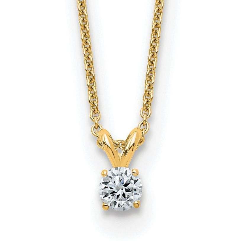 1/5 ct. t.w. Moissanite Solitaire Necklace in 14K Gold