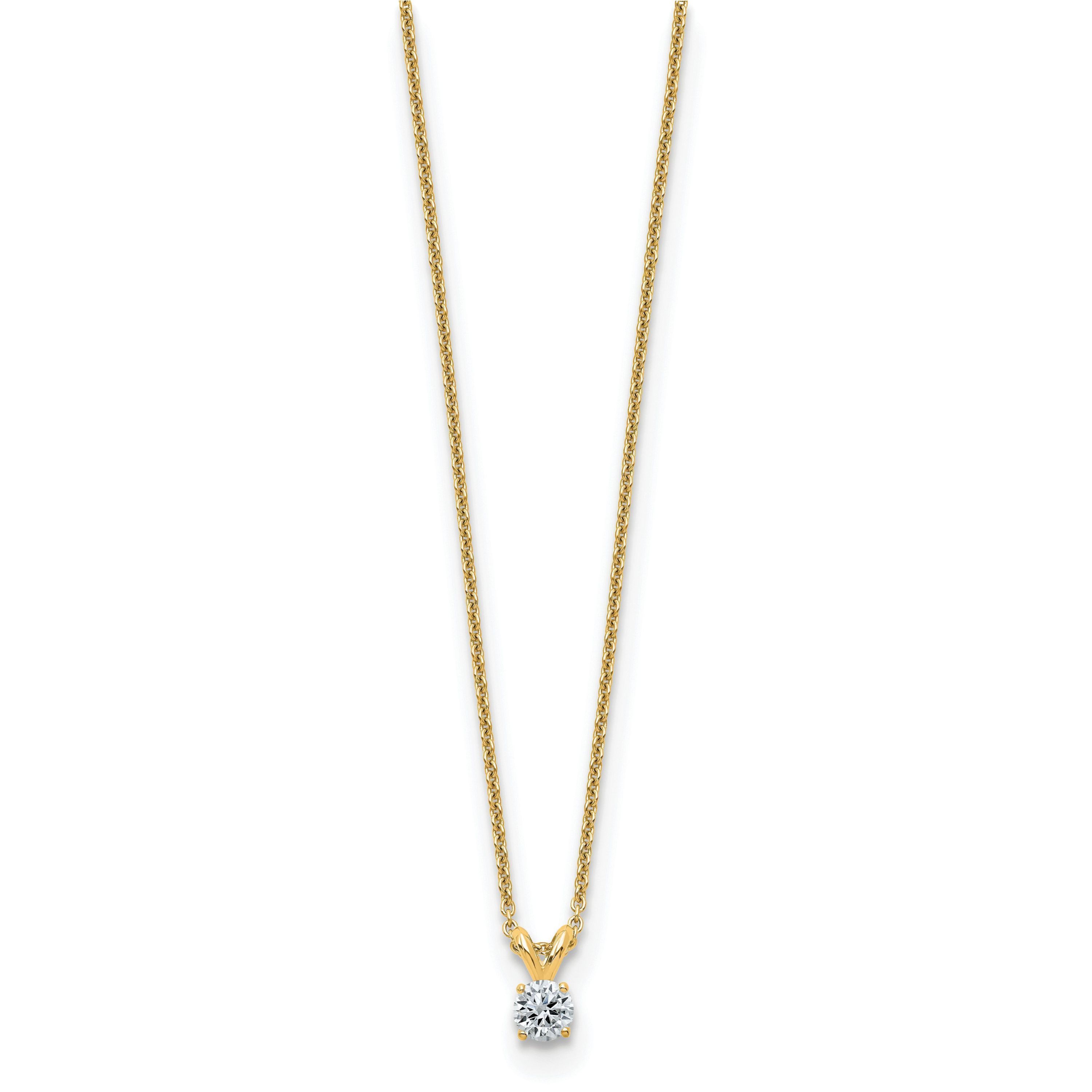 1/5 ct. t.w. Moissanite Solitaire Necklace in 14K Gold