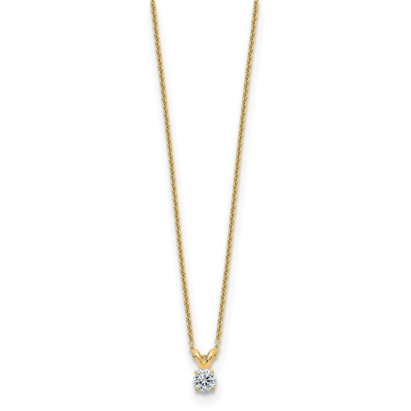 1/5 ct. t.w. Moissanite Solitaire Necklace in 14K Gold