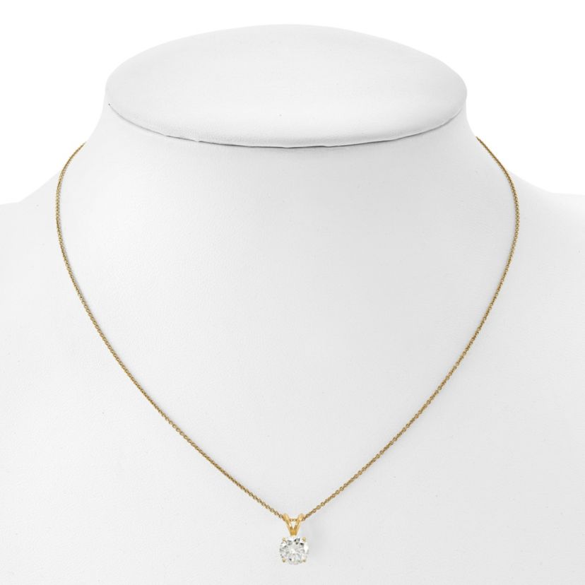 1/5 ct. t.w. Moissanite Solitaire Necklace in 14K Gold