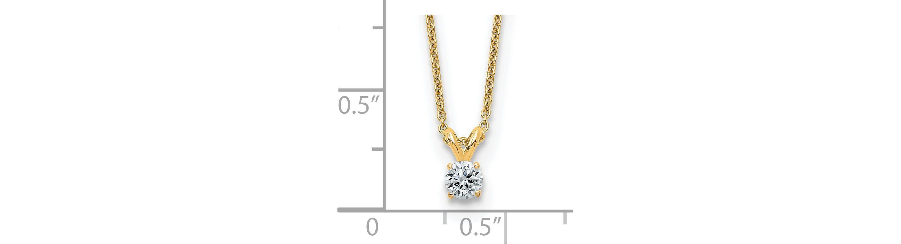 1/5 ct. t.w. Moissanite Solitaire Necklace in 14K Gold