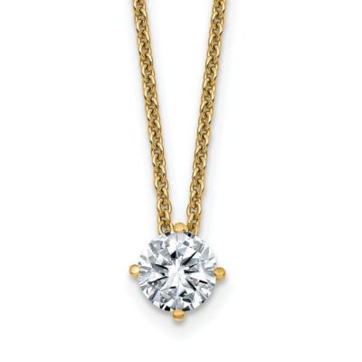 Belk & Co 3/8 ct. t.w. Moissanite Solitaire Necklace in 14K Gold, Yellow