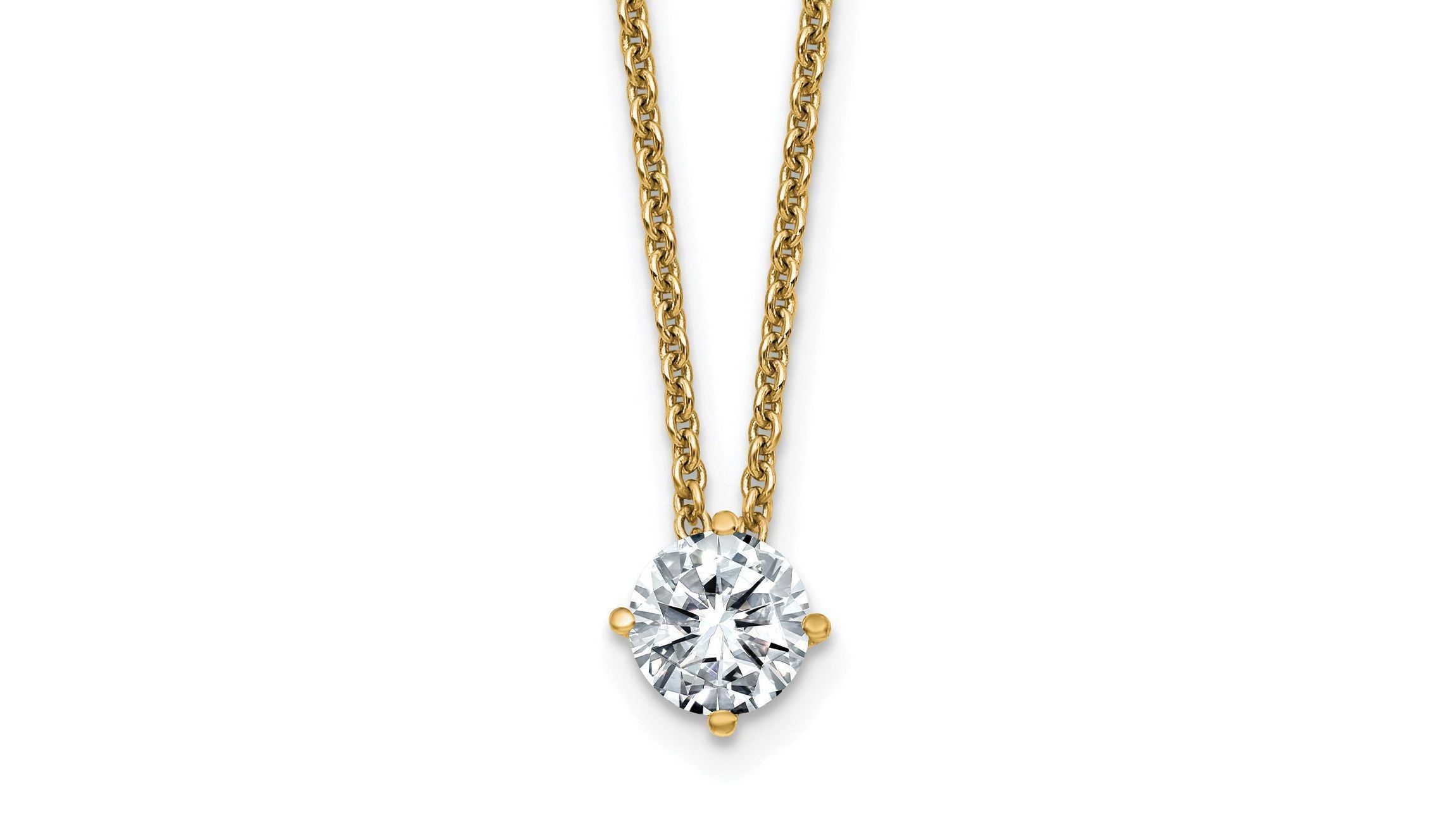 3/8 ct. t.w. Moissanite Solitaire Necklace in 14K Gold