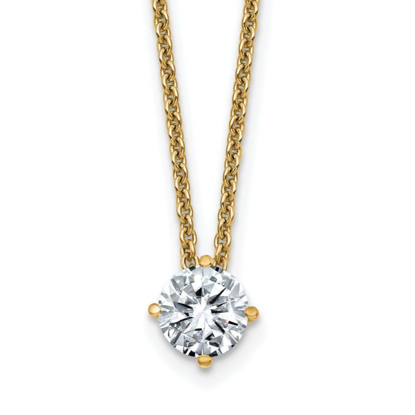 3/8 ct. t.w. Moissanite Solitaire Necklace in 14K Gold