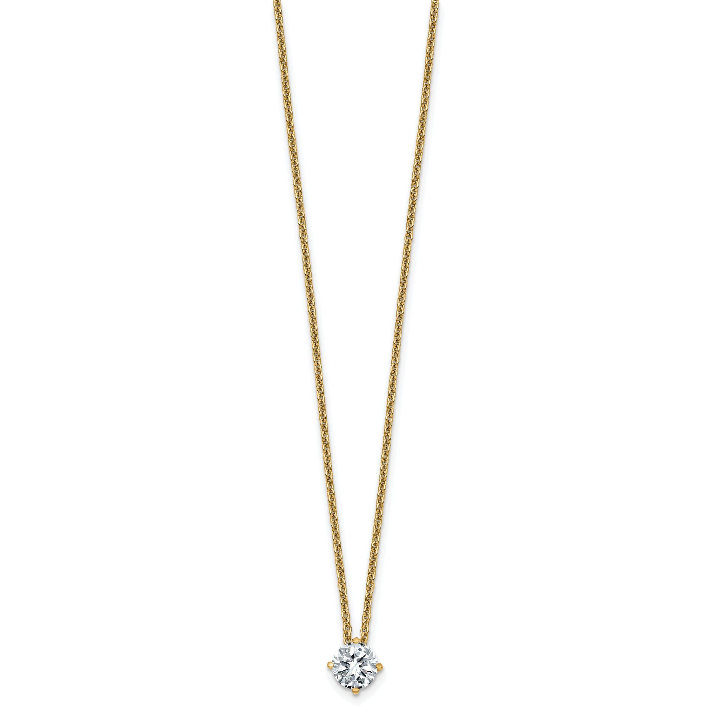 3/8 ct. t.w. Moissanite Solitaire Necklace in 14K Gold
