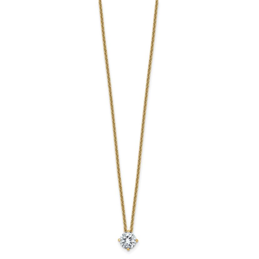 3/8 ct. t.w. Moissanite Solitaire Necklace in 14K Gold