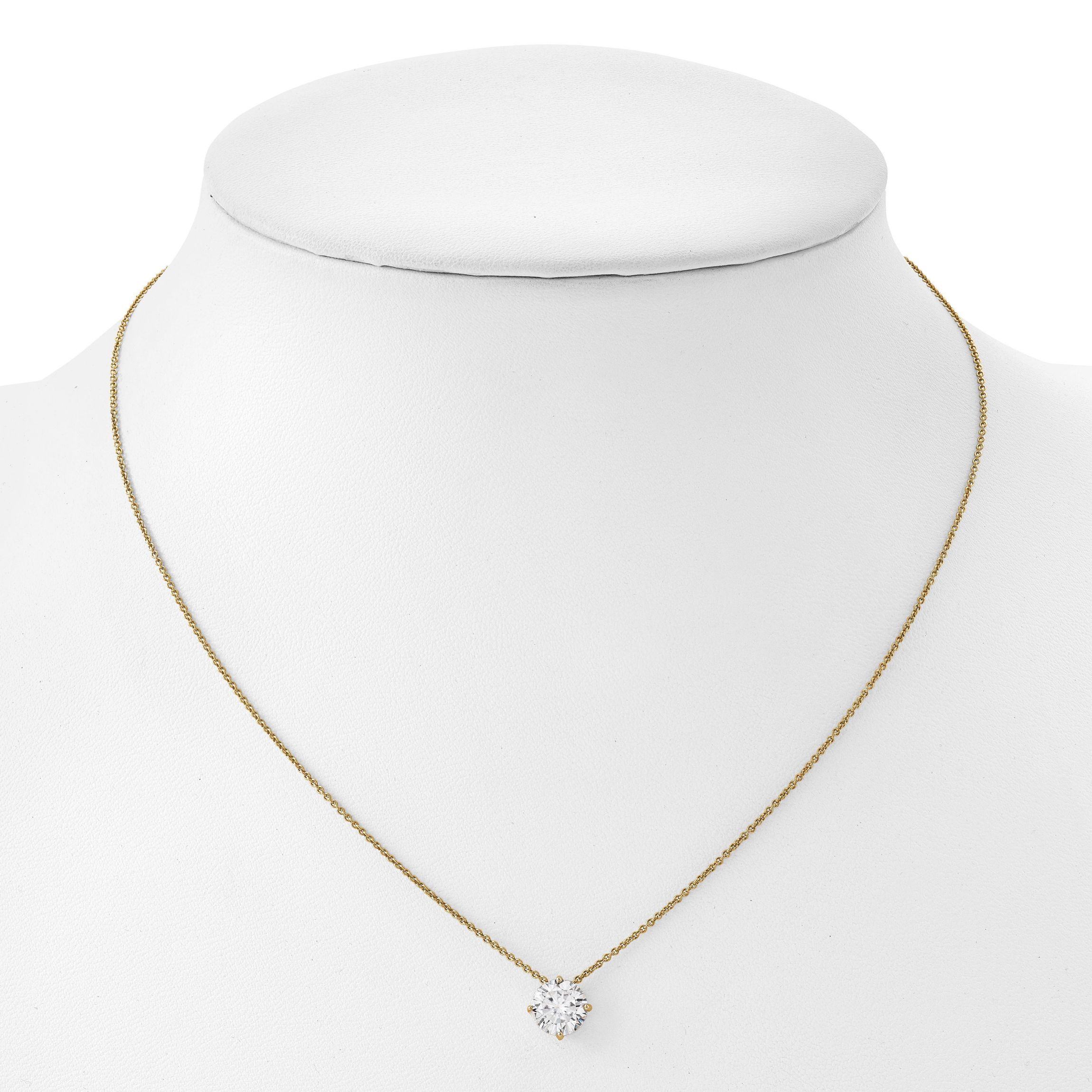 3/8 ct. t.w. Moissanite Solitaire Necklace in 14K Gold