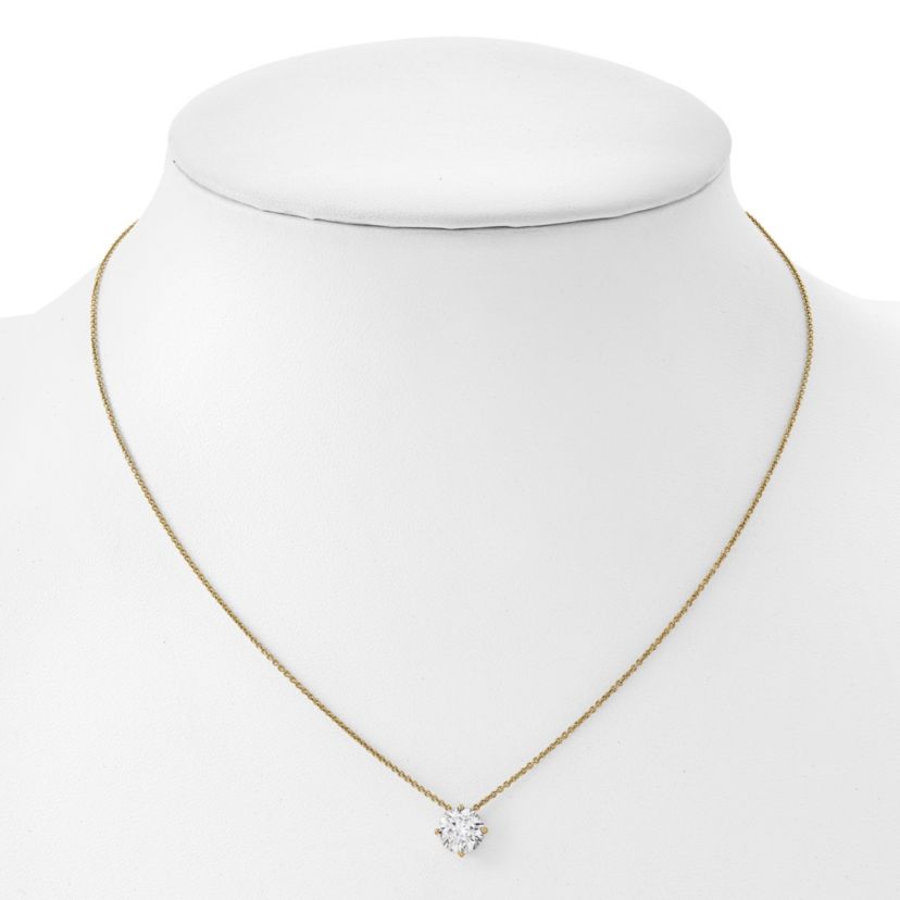 3/8 ct. t.w. Moissanite Solitaire Necklace in 14K Gold