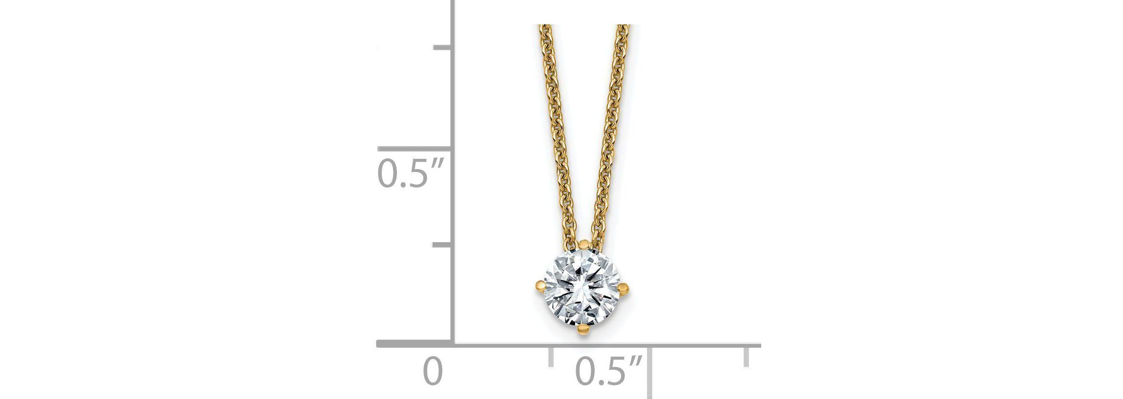 3/8 ct. t.w. Moissanite Solitaire Necklace in 14K Gold