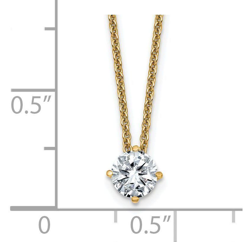 3/8 ct. t.w. Moissanite Solitaire Necklace in 14K Gold