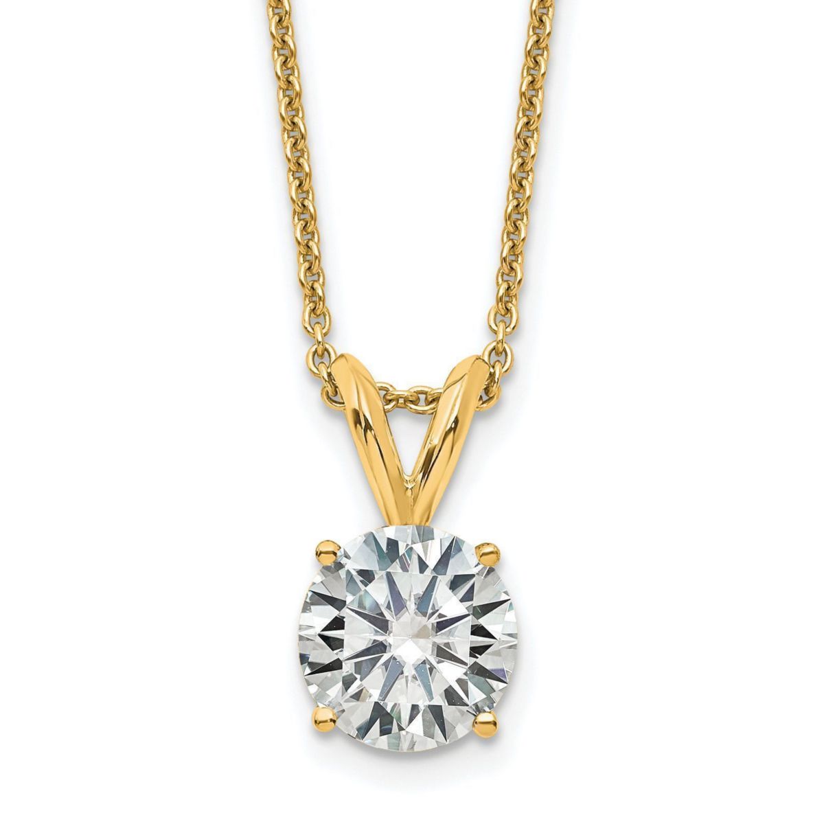 1.5 ct. t.w. Moissanite Solitaire Necklace in 14K Gold