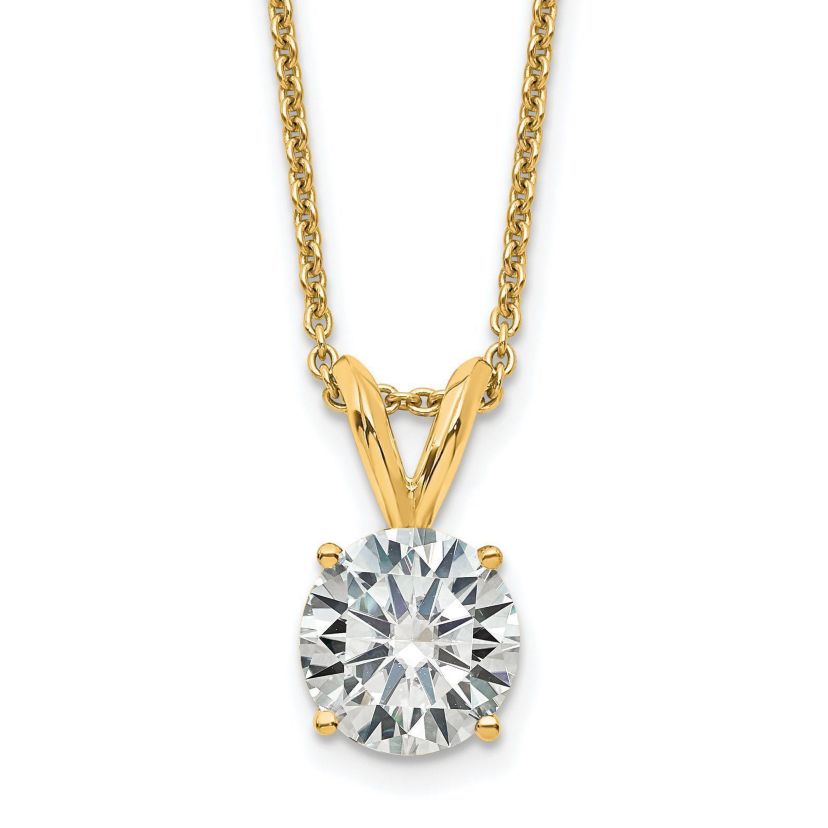 1.5 ct. t.w. Moissanite Solitaire Necklace in 14K Gold